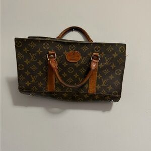 Louis Vuitton Monogram Shoulder Bag in Brown and Tan